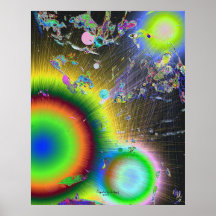 Resplandor solar negativo, firma del arte posters