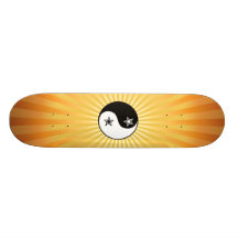 Resplandor solar Yin de Yin Yang SkateboardStar de Monopatín Personalizado