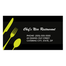 Restaurante elegante moderno o abastecimiento tarjetas de visita