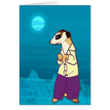 Resuelva los meerkats, meerkat del claro de luna tarjeton