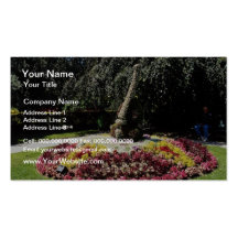 Retratamiento sombrío rosado, jardines públicos, C Tarjetas De Visita