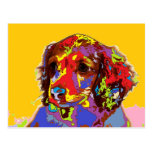 retrato 2 del perrito tarjeta postal