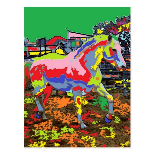 retrato 8 del caballo postales
