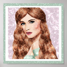Retrato artsy de la chispa posters