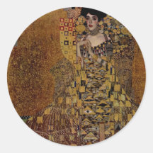 Retrato de Adela Bloch-Bauer I Etiquetas Redondas