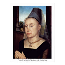 Retrato de Barbara Van Vlaendenbergh Tarjeta Postal