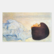 Retrato de Elena Klimt de Gustavo Klimt Pegatina