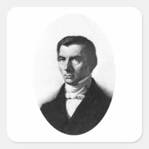 Retrato de Federico liberal clásico Bastiat Calcomanías Cuadradas Personalizadas