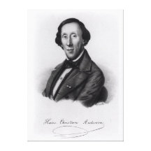 Retrato de Hans Christian Andersen Impresión De Lienzo
