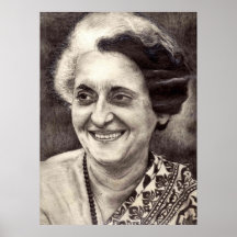 Retrato de Indira Gandhi Impresiones