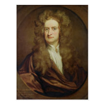 Retrato de Isaac Newton 1702 Postales