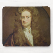 Retrato de Isaac Newton 1702 Tapetes De Raton