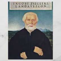 Retrato de Jacobo Ziegler por el lobo de Huber Tarjetones