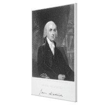 Retrato de James Madison, grabado por Guillermo A. Lona Envuelta Para Galerías