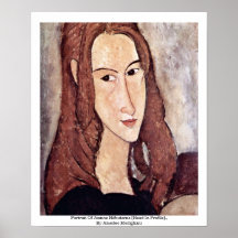 Retrato de Jeanne Hébuterne [cabeza en perfil]. , Posters