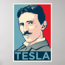 Retrato de la esperanza de Nikola Tesla Poster