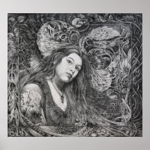RETRATO DE LA FANTASÍA DE CHRISTAN POSTERS