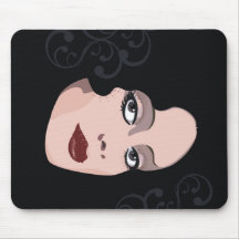 Retrato de las mujeres alfombrilla de ratones