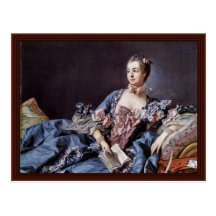 Retrato de Madame de Pompadour Postal