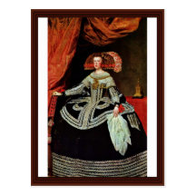Retrato de Mariana De Austria de Diego Velázquez Tarjeta Postal
