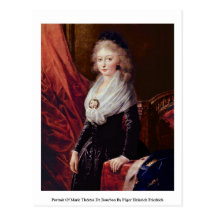 Retrato de Marie Thérèse De Borbón Tarjeta Postal