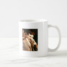 Retrato de Nikola Tesla Tazas De Café