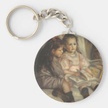 Retrato de niños, impresionismo del vintage de Ren Llaveros Personalizados