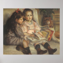 Retrato de niños, impresionismo del vintage de Ren Poster