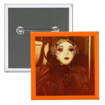 Retrato de oro pins