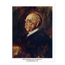 Retrato de Prince Otto Von Bismarck Postales