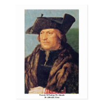 Retrato de Rodrigo De Almada By Albrecht Dürer Postal