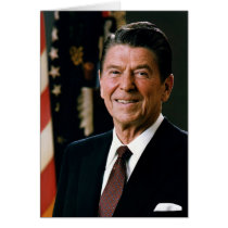 Retrato de Ronald Reagan tarjetas
