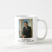 Retrato de Ronald Reagan Taza