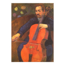 Retrato de Schneklud del jugador, Gauguin, arte de Invitaciones Personales