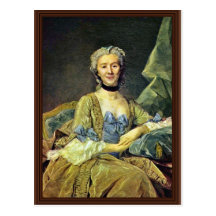 Retrato de señora De Sorquainville By Perronneau Tarjetas Postales