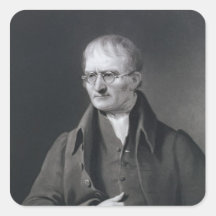 Retrato de sir José Thomson Pegatinas Cuadradas Personalizadas