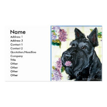 Retrato de Terrier del escocés Plantilla De Tarjeta De Visita