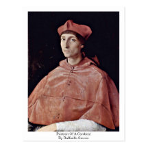 Retrato de un cardenal de Raffaello Sanzio Postales