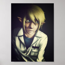 Retrato de un científico enojado joven impresiones