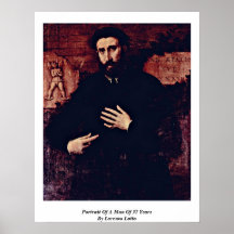 Retrato de un hombre de 37 años de Lorenzo Lotto Poster