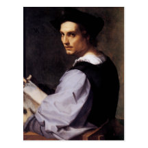 Retrato de un hombre joven tarjetas postales