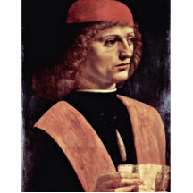 Retrato de un músico, por Leonardo da Vinci Escultura Fotografica