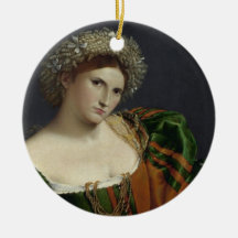 Retrato de una mujer inspirada por el ornamento de ornamentos de reyes magos