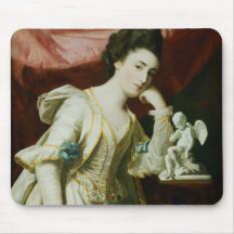 Retrato de una señora con una figurilla del Cupid Tapete De Ratones