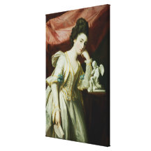 Retrato de una señora con una figurilla del Cupid Lona Envuelta Para Galerias