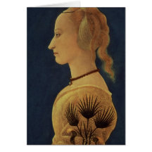 Retrato de una señora en el amarillo, c.1465 tarjeton