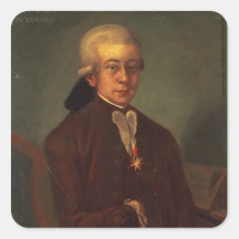 Retrato de Wolfgang Amadeus Mozart 2 Etiquetas