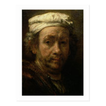Retrato del artista en su caballete, detalle del postales