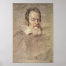 Retrato del astrónomo de Galileo Galilei Posters