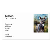 Retrato del burro tarjetas de visita